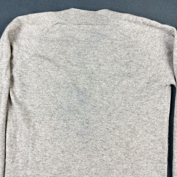 Boden Tunic Sweater Womens 8 Light Heather Gray Cashmere Soft V Neck LS Pullover - Picture 9 of 11